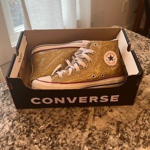 GOLD GLITTER HIGH TOP CONVERSE